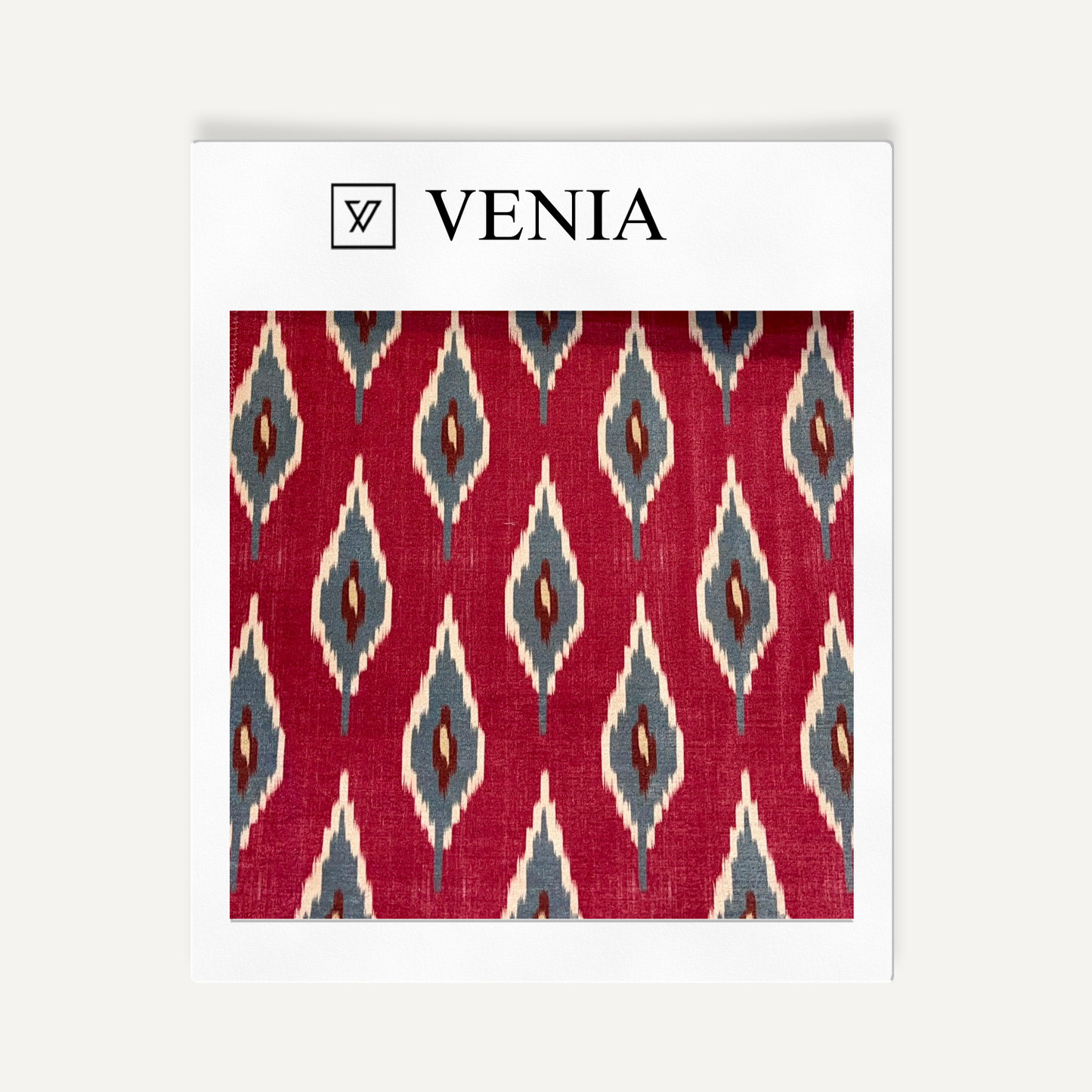 Everyday Ikat Fabric - Crimson & Slate