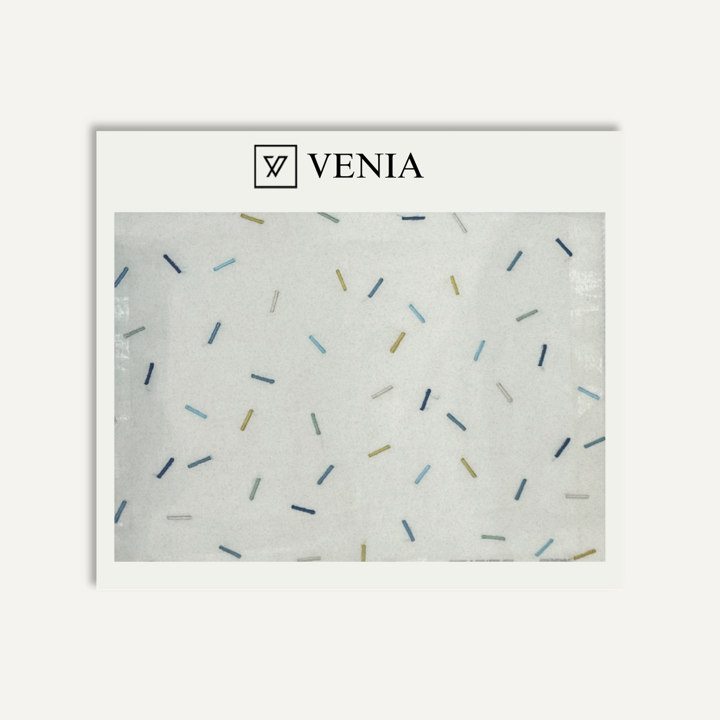 Confetti Dash Sheer Fabric - Blues