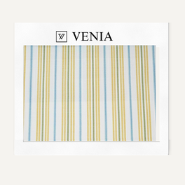 Ticking Stripe Fabric - Mustard, Olive & Sky Blue