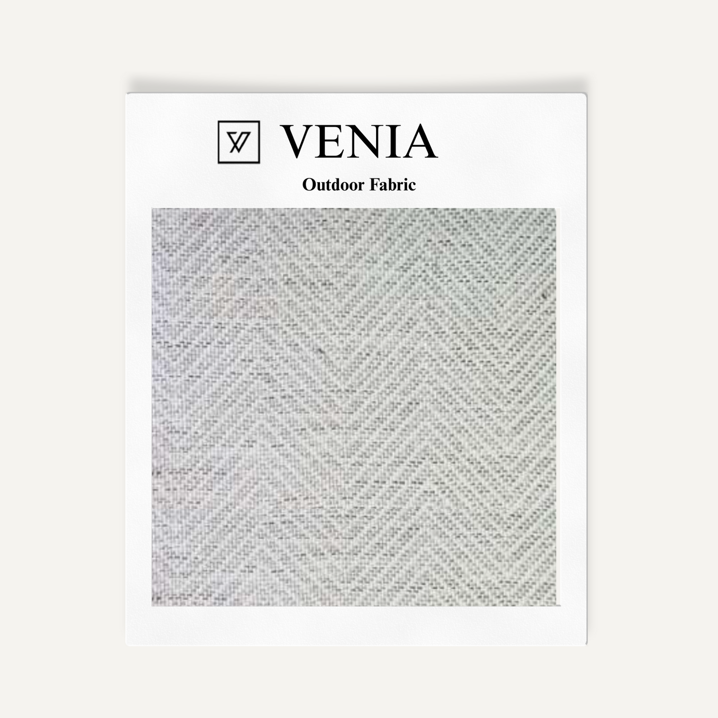 Chevron Weave Outdoor Fabric - Ivory