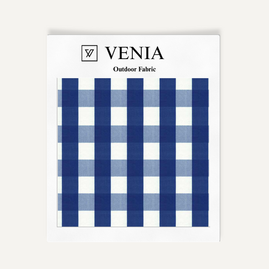 Garden Gingham Fabric - Indigo