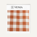 Picnic Check Fabric - Rust Orange