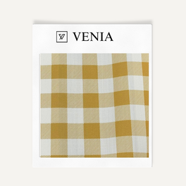 Picnic Check Fabric - Mustard