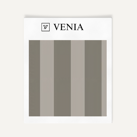Atelier Stripe Velvet Fabric - Greige Mix
