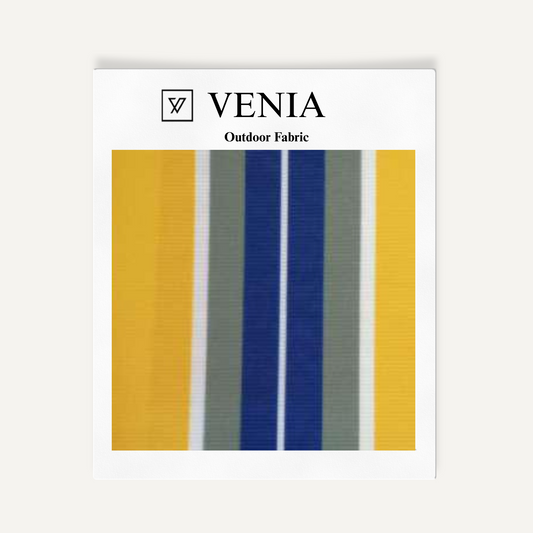 Outdoor Cord Fabric - Yellow & Blue Stripes