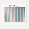 Ticking Stripe Fabric - Teal Green & Blush Pink