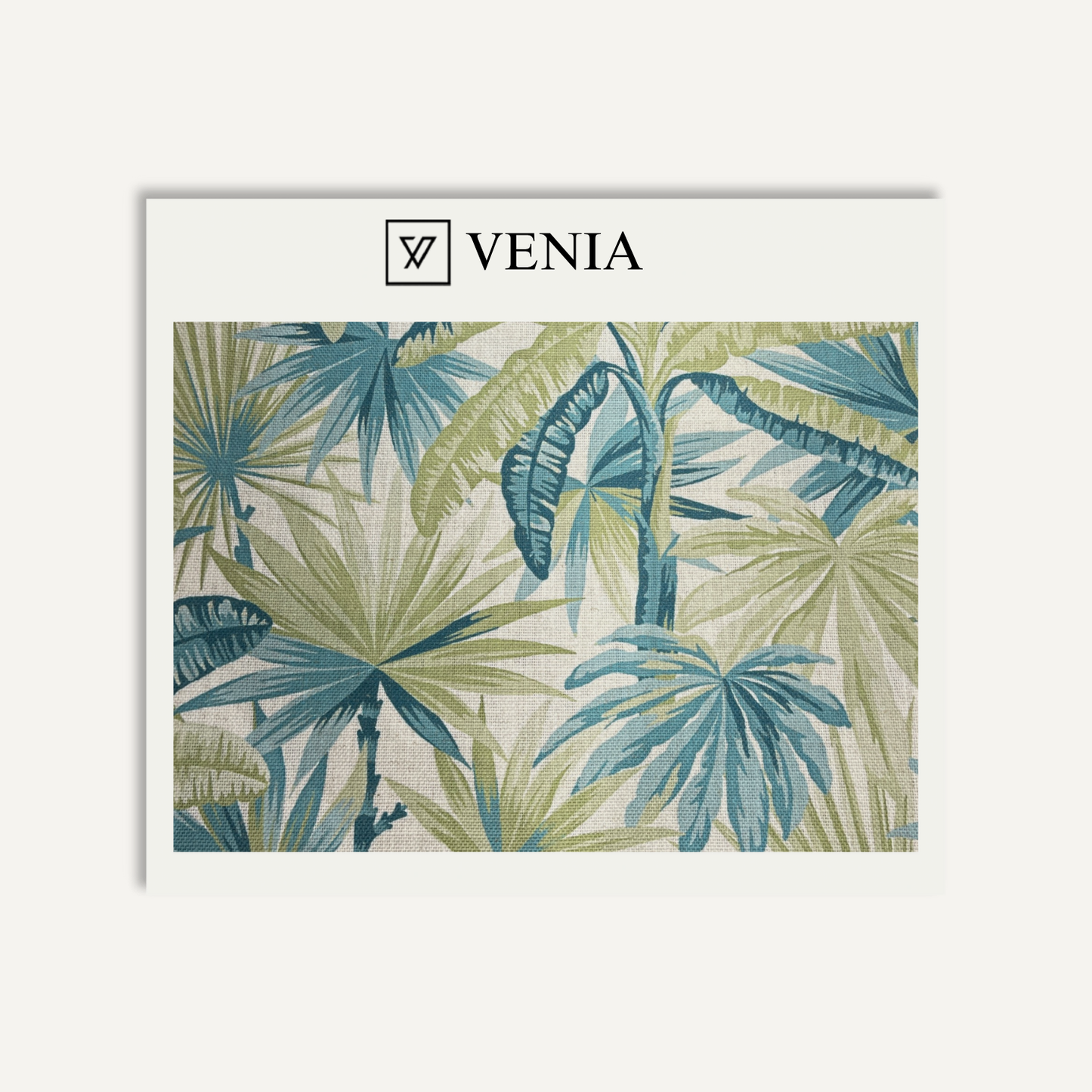 Tropical Palms Fabric - Teal