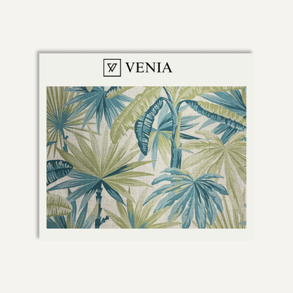 Tropical Palms Fabric - Teal