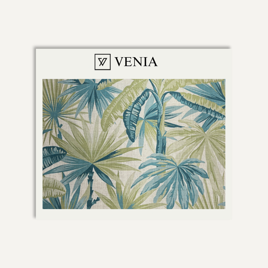 Tropical Palms Fabric - Teal