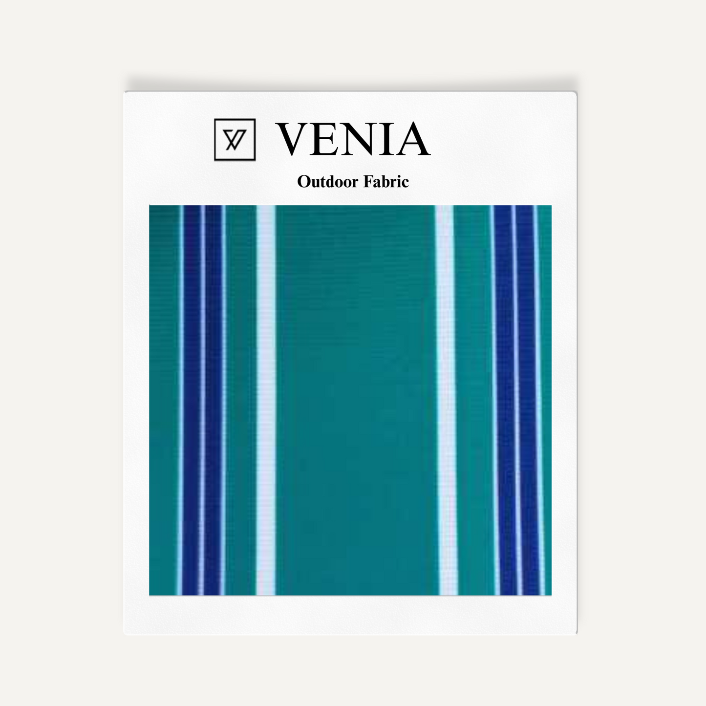 Outdoor Cord Fabric - Teal & Blue Stripes