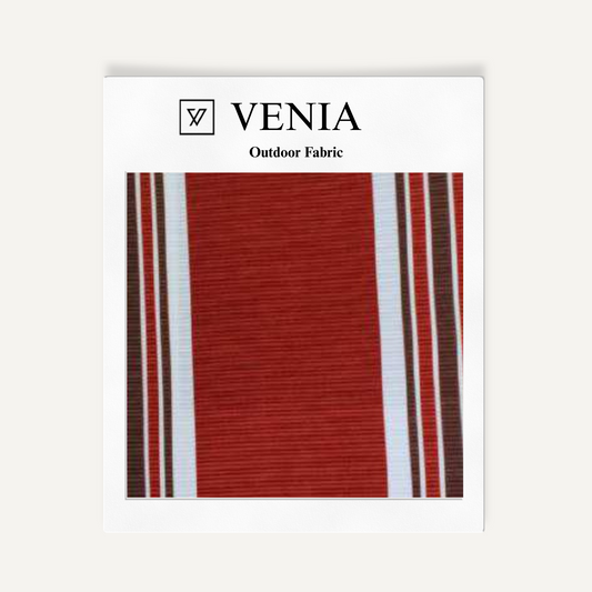 Outdoor Cord Fabric - Crimson Stripes