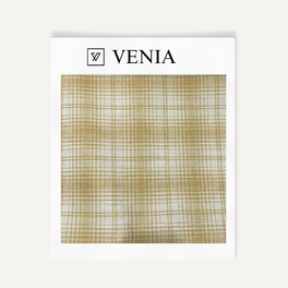 Tartan Check Fabric - Ochre