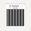 Patio Stripes Fabric - Charcoal