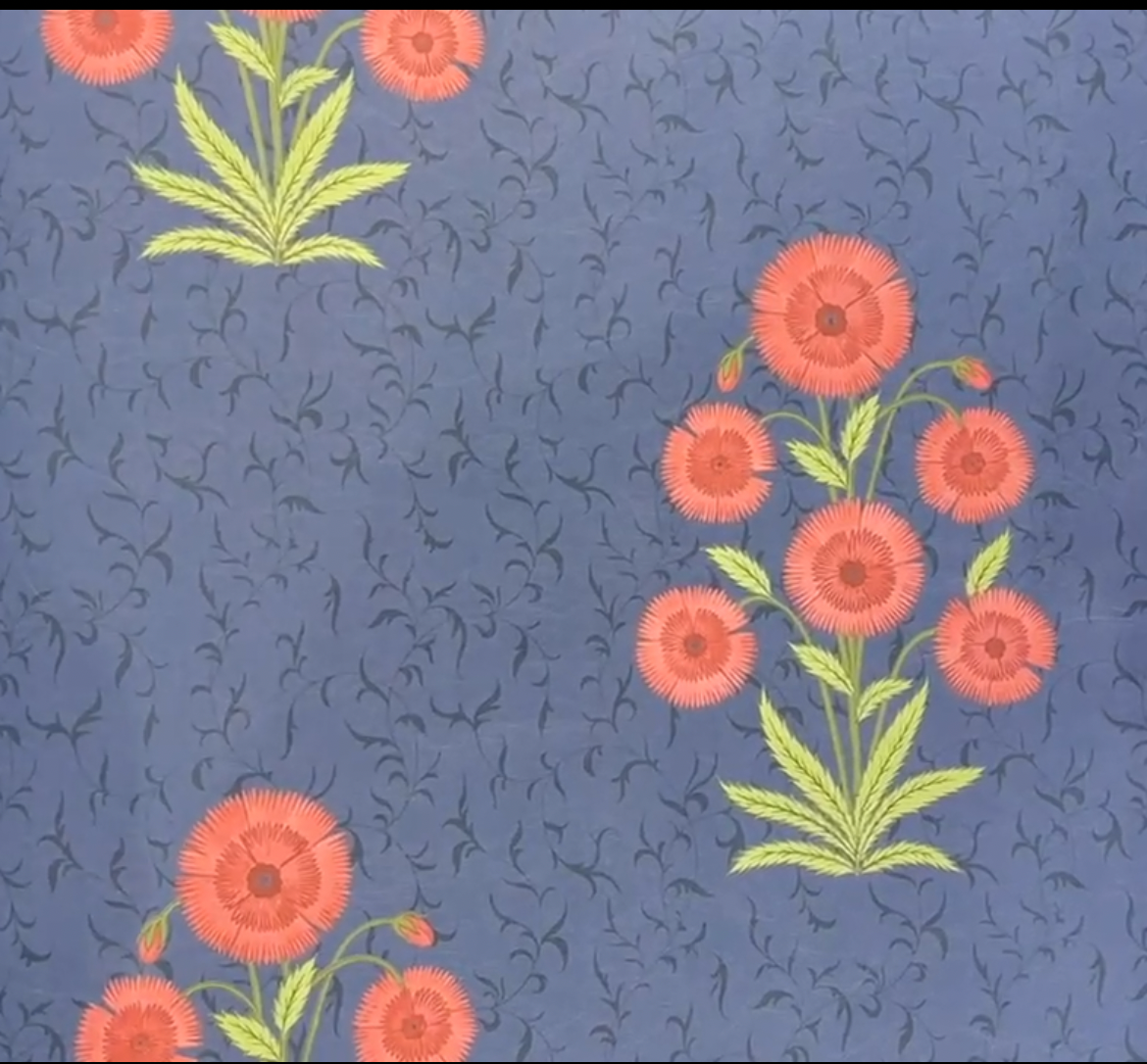 Florentine Wallpaper – Slate Blue