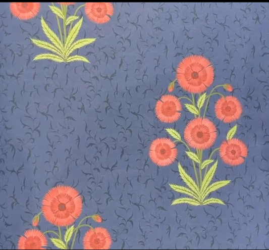 Florentine Wallpaper – Slate Blue