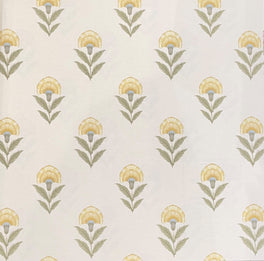 Carnation Buti Wallpaper – Butter Yellow