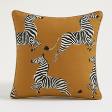 Dancing Zebra Cushion - Camel