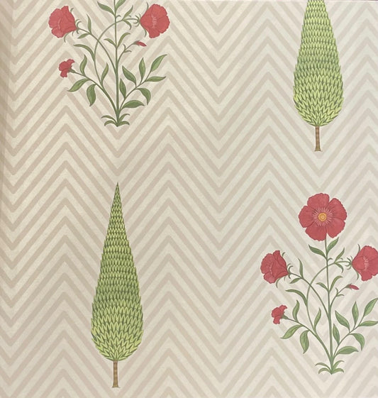 Poppy & Cypress Wallpaper – Cream