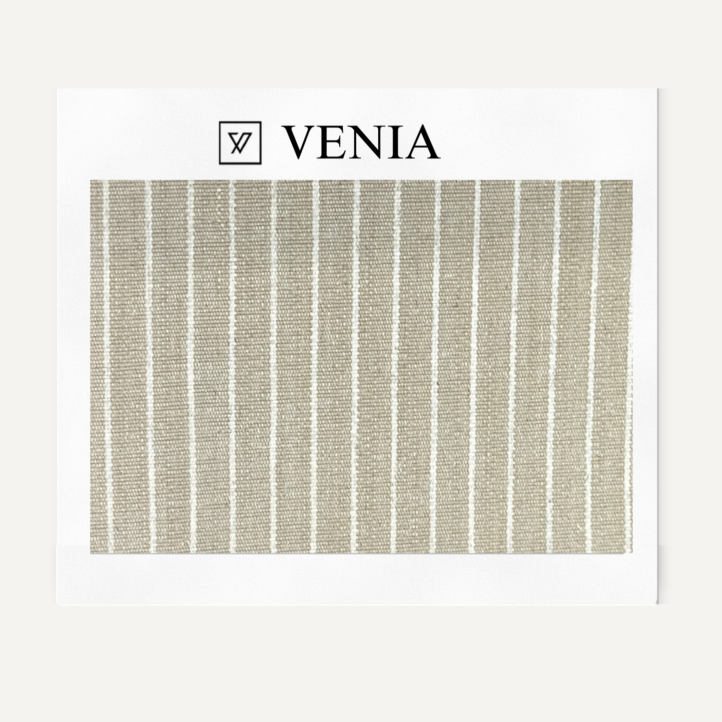 Pinstripe Fabric - Beige