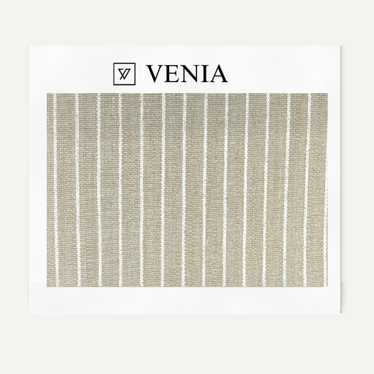 Pinstripe Fabric - Beige