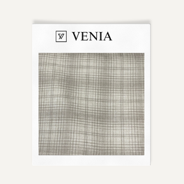 Tartan Check Fabric - Grey