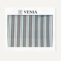 Ticking Stripe Fabric - Forest Green, Red & Sky Blue