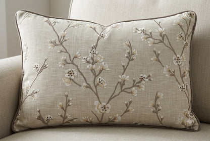 Estate Blossom Fabric - Taupe