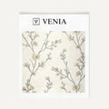 Estate Blossom Fabric Ivory – floral print curtain and upholstery fabric | Venia Home