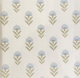 Carnation Buti Wallpaper – Powder Blue