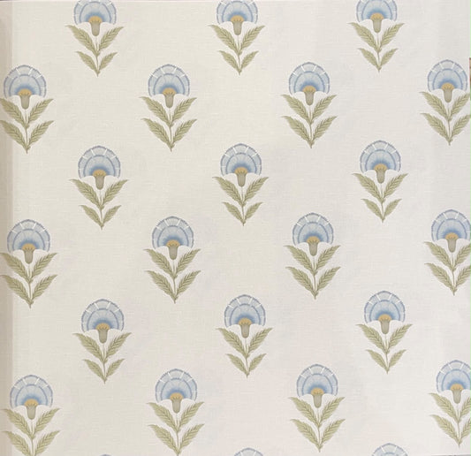 Carnation Buti Wallpaper – Powder Blue