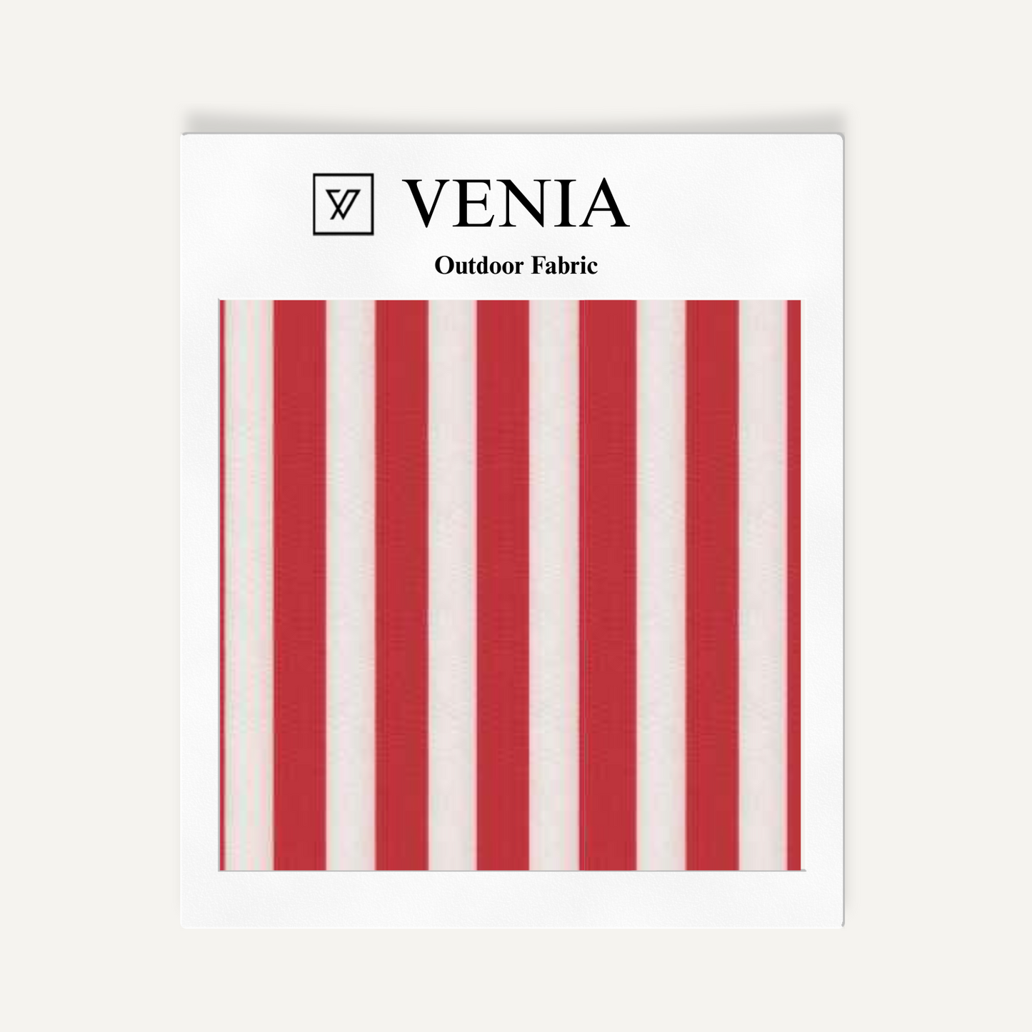 Patio Stripes Fabric - Red & White