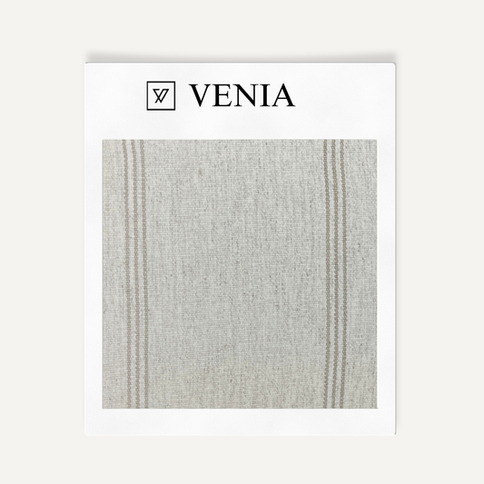 Earthy Striped Fabric - Off White