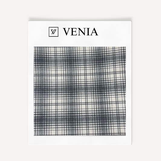 Tartan Check Fabric - Black