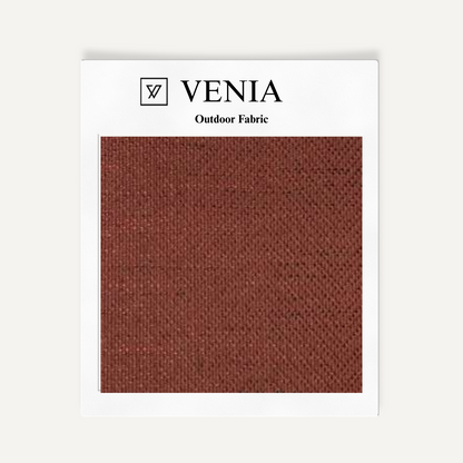 Chevron Weave Outdoor Fabric - Brick Red