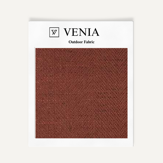 Chevron Weave Outdoor Fabric - Brick Red