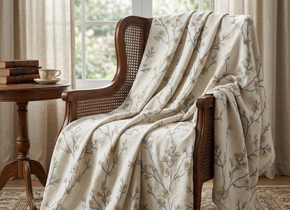 Estate Blossom Fabric - Ivory
