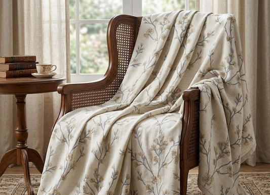 Estate Blossom Fabric - Ivory