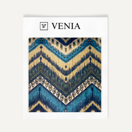Peaks Ikat Fabric - Blue & Navy