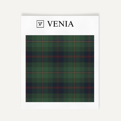 Modern Grid Plaid Fabric - Green & Blue