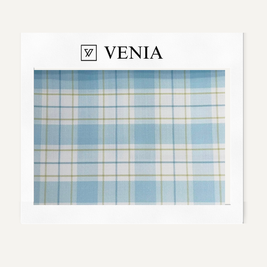 Highland Plaid Fabric - Sky Blue