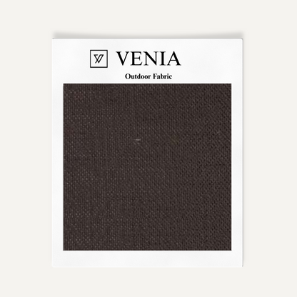 Chevron Weave Outdoor Fabric - Chocolate Brown