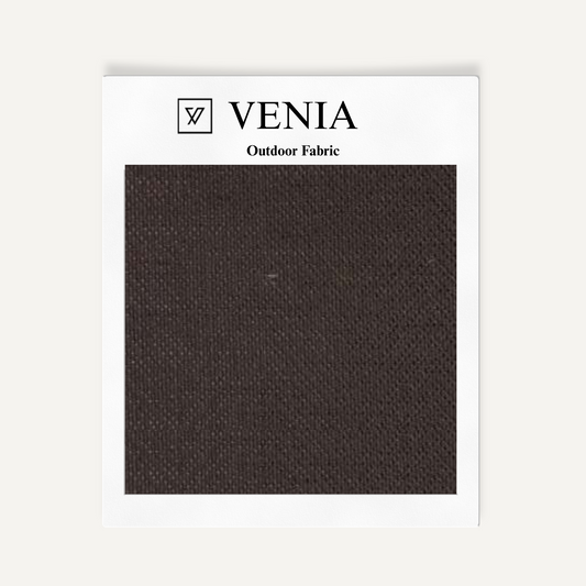 Chevron Weave Outdoor Fabric - Chocolate Brown