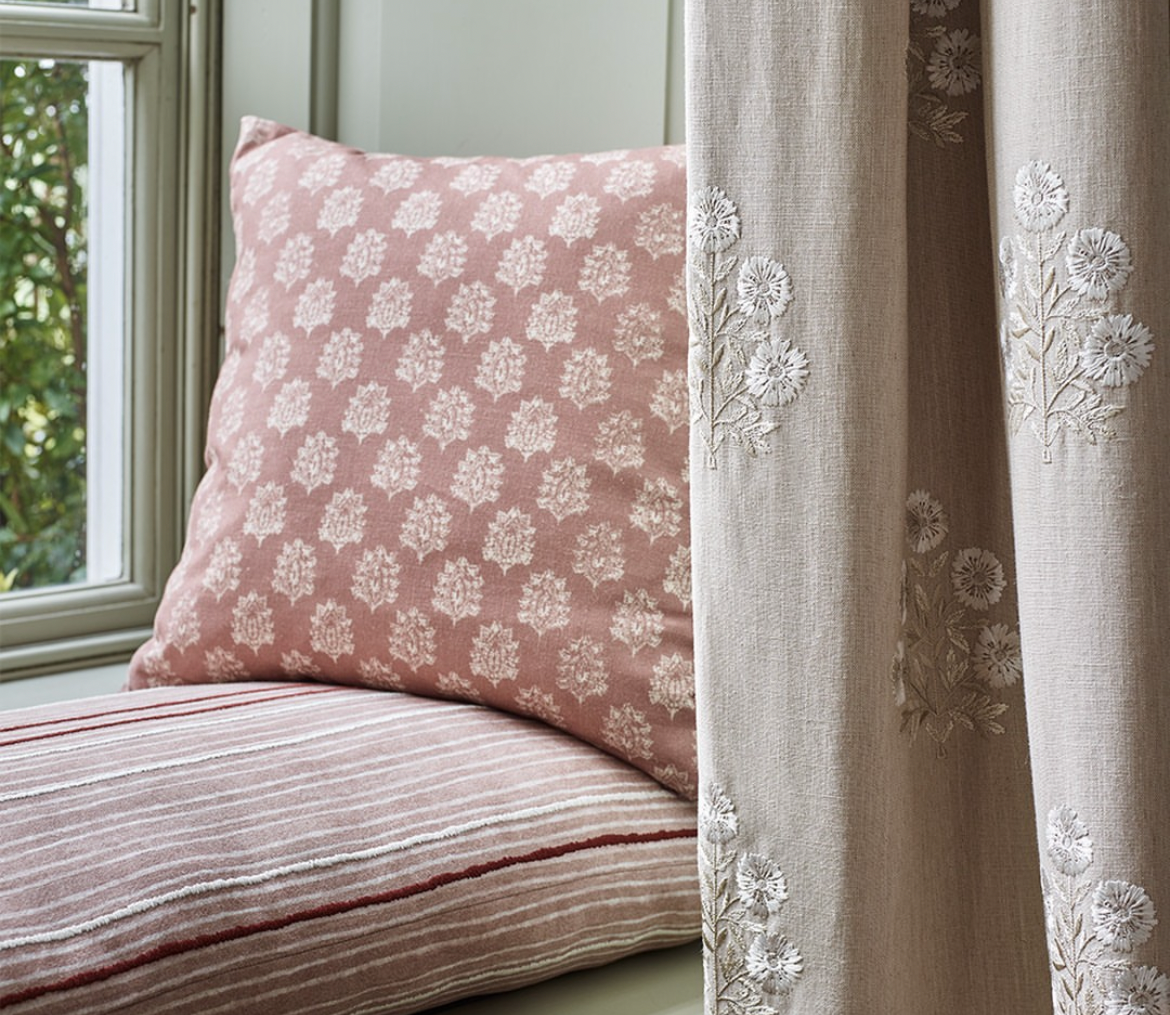 Pink Block Print Fabric