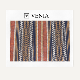 Passage Fabric - Rust & Navy