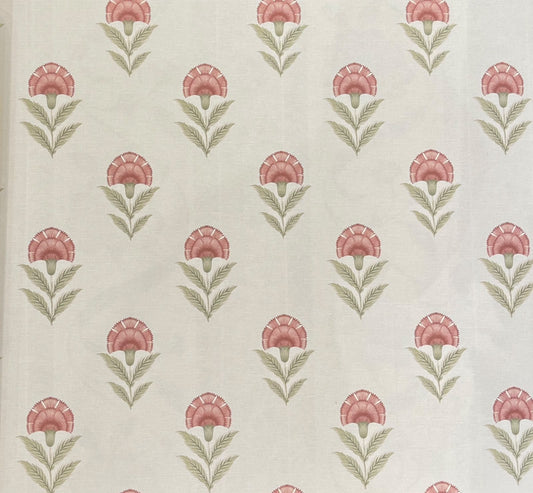 Carnation Buti Wallpaper – Coral Pink
