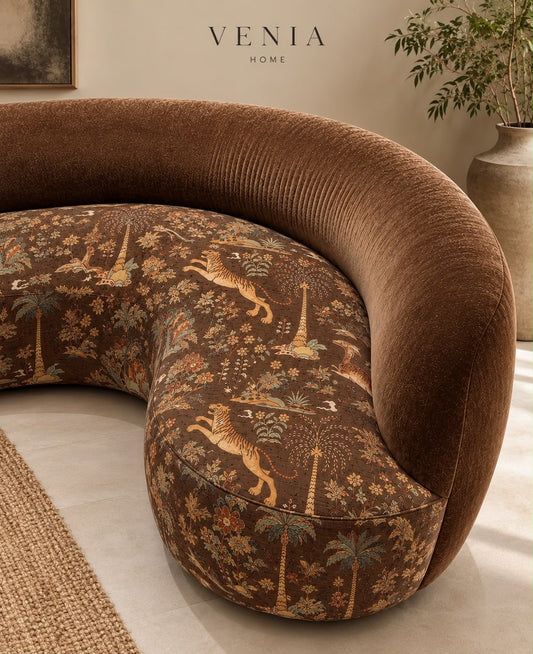 Wildwood Chinoiserie Fabric - Brown
