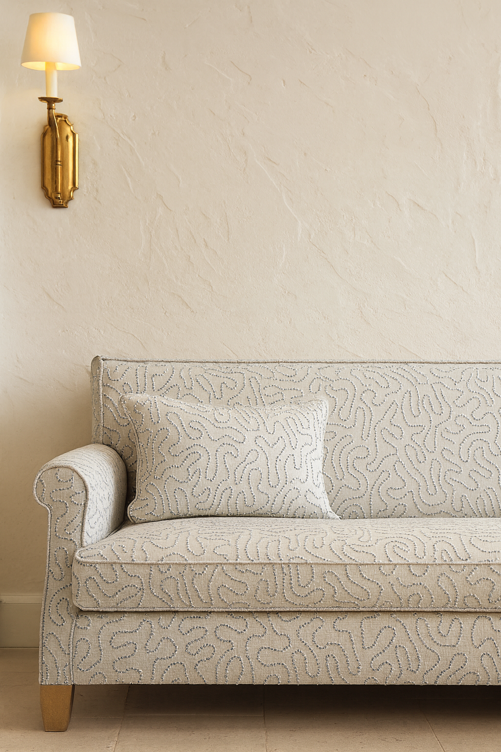 Beaded Loop Fabric - Mist Blue