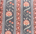 Gulbagh Stripe Wallpaper – Grey & Maroon