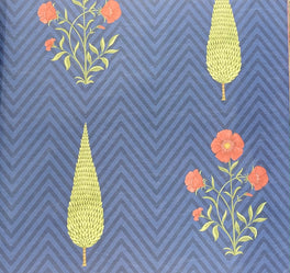 Poppy & Cypress Wallpaper – Blue