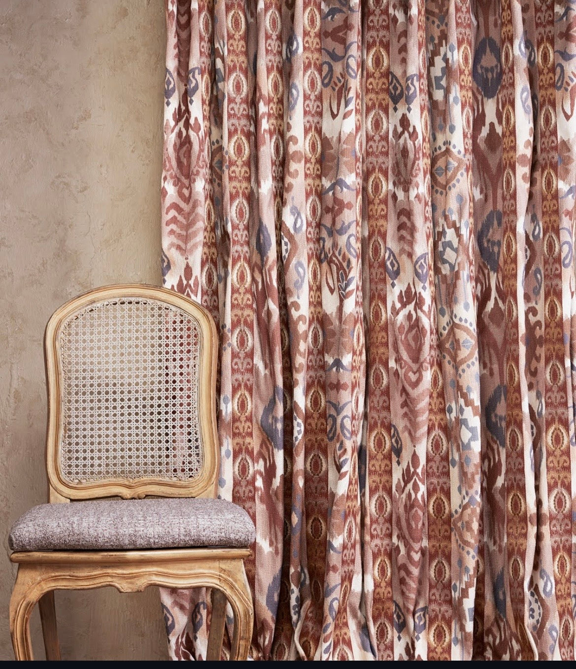 Echoes of Ikat Fabric - Terracotta